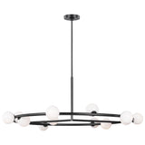 Altair Linear Chandelier Medium Aged Iron By Visual Comfort Studio - Side View