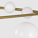 Altair Linear Chandelier Medium Burnished Brass By Visual Comfort Studio - Detailed View