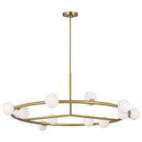 Altair Linear Chandelier Medium Burnished Brass By Visual Comfort Studio - Side View1