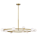 Altair Linear Chandelier Medium Burnished Brass By Visual Comfort Studio - Side View