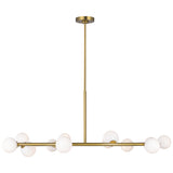 Altair Linear Chandelier Medium Burnished Brass By Visual Comfort Studio