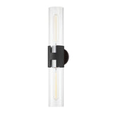 Amado Wall Sconce - 25.75 Inch - Polished Nickel with Texture Black by Troy Lighting