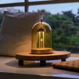 Amber Table Lamp Nickel By Tubicen Lifestyle View