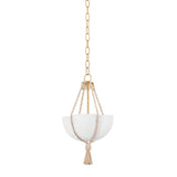 Amberley Pendant - 12 Inch, Vintage Gold Leaf by Hudson Valley