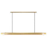 Ambrose Linear Suspension Light Large Hand Rubbed Antique Brass By Visual Comfort Modern - Front View1