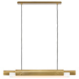 Ambrose Linear Suspension Light Small Hand Rubbed Antique Brass By Visual Comfort Modern - Front View1