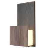 American Walnut Clean Wall Sconce with Slate Accent by Accord