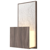American Walnut Clean Wall Sconce with White Stone Accent by Accord
