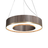 American Walnut Cylindrical Pendant with Brass Accent by Accord