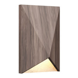 American Walnut Facet Wall Sconce with White Stone Accent by Accord