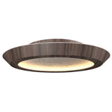 American Walnut Petra Ceiling Light with White Stone Accent by Accord
