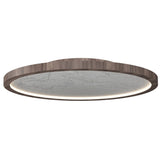 American Walnut Petra Semi Flush Light with White Stone by Accord