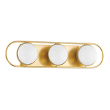 Amy Vanity Light 3 Lights Aged Brass By Mitzi