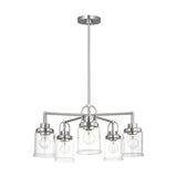 Anders Chandelier — 24", Clear, Brushed Nickel