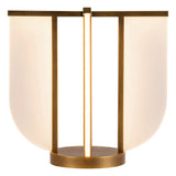 Anders Table Lamp Vintage Brass By Alora Front View