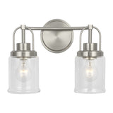 Anders Vanity Light — 14", Clear, Brushed Nickel
