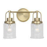 Anders Vanity Light — 14", Clear, Satin Brass