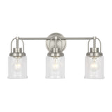 Anders Vanity Light — 22", Clear, Brushed Nickel