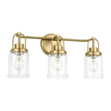 Anders Vanity Light — 22", Clear, Satin Brass