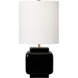 Anderson Table Lamp — 10 1/2", White Linen, Black