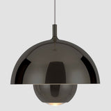 Andoria Pendant Light Black Chrome By PageOne Front View