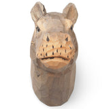 Animal Hand-Carved Hook Hippo By Ferm Living - Side View
