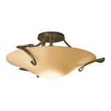 Antasia Semi-Flush Mount in Modern Brass, Sand Glass by Hubbardton Forge