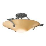 Antasia Semi-Flush Mount in Vintage Platinum, Sand Glass by Hubbardton Forge