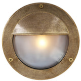 Antique Brass Begawan Round Brass Outdoor Wall Light by Mullan Lighting