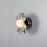 Antique Brass Black Wavy Rivale Wall Light by Mullan Lighting
