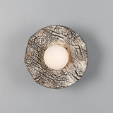 Antique Brass Black Wavy Rivale Wall Light by Mullan Lighting