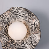 Antique Brass Black Wavy Rivale Wall Light by Mullan Lighting Details