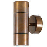 Antique Brass Lana Up-Down Brass Wall Light by Mullan Lighting