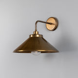 Antique Brass Nerissa Brass Bathroom Wall Light by Mullan Lighting