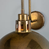 Antique Brass Paris Swan Neck Wall Light By Mullan Lighting Detail View