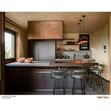 Antique Brass Paris Industrial Brass Pendant by Mullan Lighting in Kitchen