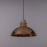 Antique Brass Paris Industrial Brass Pendant by Mullan Lighting