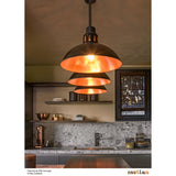 Antique Brass Paris Industrial Brass Pendant by Mullan Lighting in Kitchen
