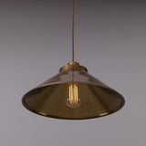 Antique Brass Rio Vintage Modern Brass Pendant Light by Mullan Lighting