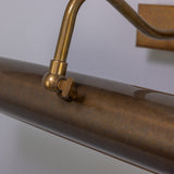 Antique Brass Small Dublin Picture Light By Mullan Detail View