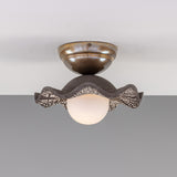 Antique Brass Black Wavy Rivale Ceiling Light by Mullan Lighting