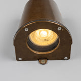 Antique Brass Without Backplate Wade Outdoor Brass Spotlight by Mullan Lighting Detail View