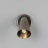 Antique Silver Cashel Adjustable Brass Cone Wall Light by Mullan Lighting