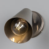 Antique Silver Cashel Adjustable Brass Cone Wall Light by Mullan Lighting