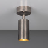 Antique Silver Evanston Single Ceiling Light by Mullan Lighting
