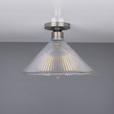 Antique Silver Hanoi Vintage Prismatic Flush Light by Mullan Lighting