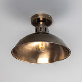 Antique Silver Paris Industrial Flush Ceiling Light by Mullan Lighting