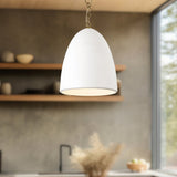Antique White 14inch Grant Pendant by Alora Lighting