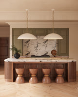 Matte Black 28inch Grant Pendant by Alora Lighting in Dining Room
