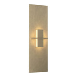 Aperture Vertical Wall Sconce - Soft Gold-Hubbardton Forge White Art Glass